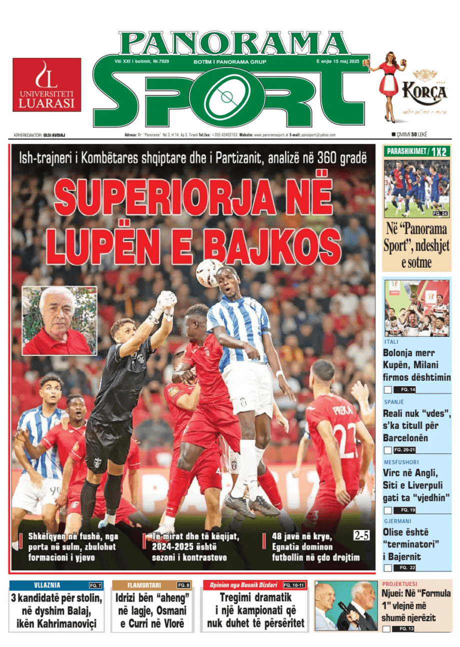 Prima-pagina-Panorama Sport-oggi-edizione-di-oggi-20250515